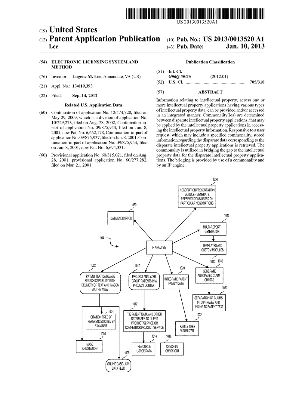 ELECTRONIC LICENSING SYSTEM AND METHOD - diagram, schematic, and image 01