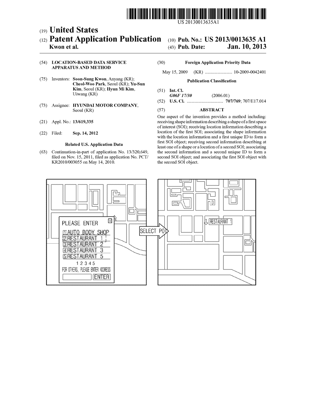 LOCATION-BASED DATA SERVICE APPARATUS AND METHOD - diagram, schematic, and image 01