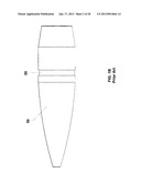 NARROWING HIGH STRENGTH POLYMER-BASED CARTRIDGE CASING FOR BLANK AND     SUBSONIC AMMUNITION diagram and image
