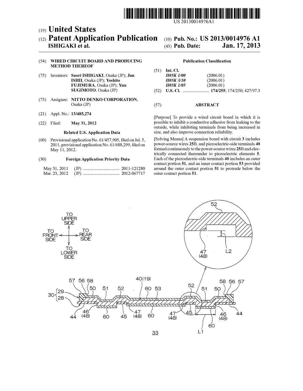 WIRED CIRCUIT BOARD AND PRODUCING METHOD THEREOF - diagram, schematic, and image 01