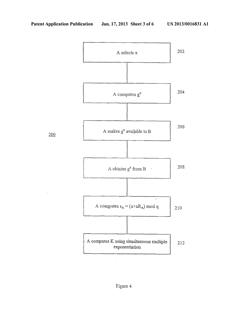 Method and Apparatus For Computing A Shared Secret Key - diagram, schematic, and image 04