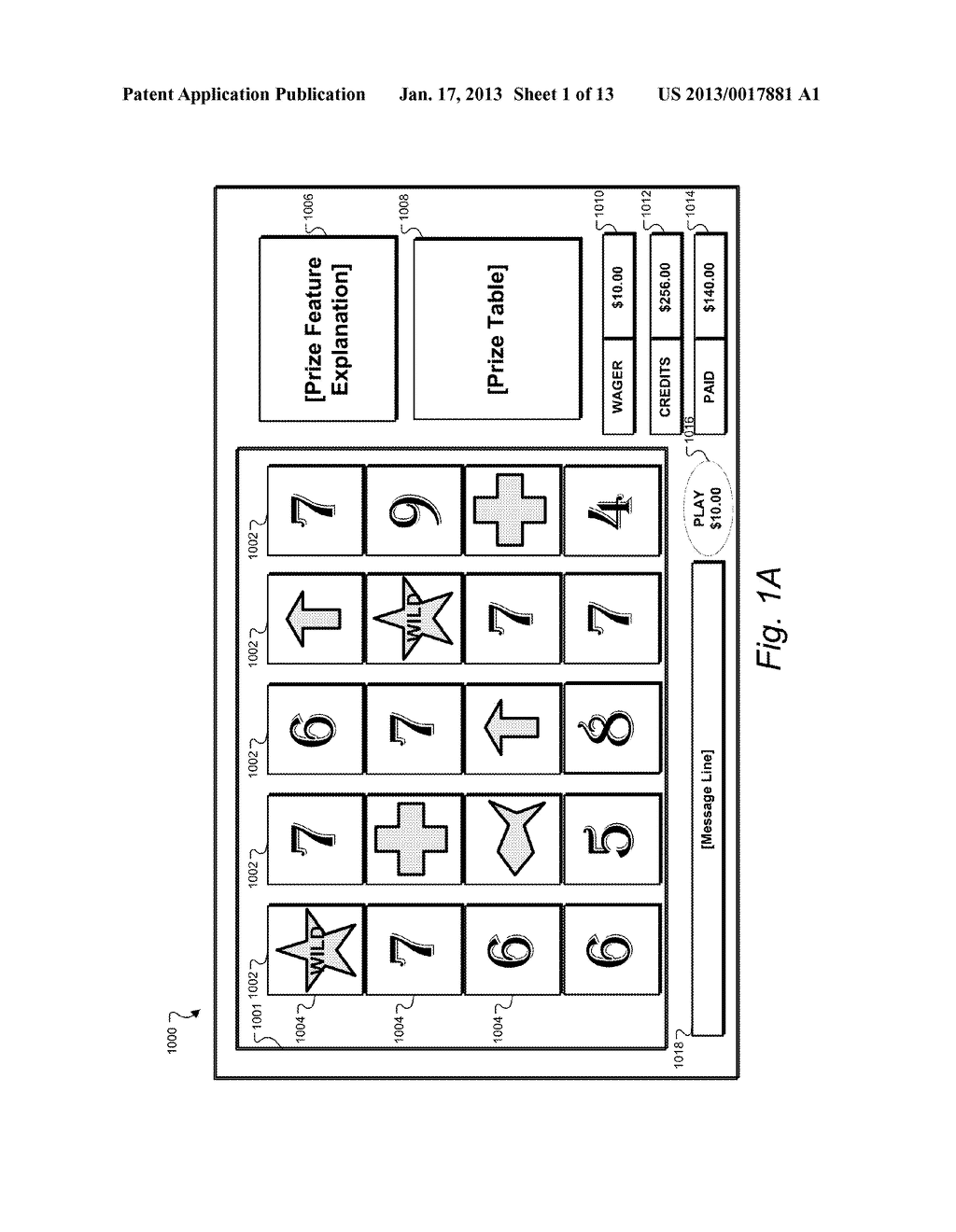 SLOT MACHINE GAME WITH ENHANCED WILD SYMBOL FEATURESAANM Watkins; Brian AlexanderAACI AustinAAST TXAACO USAAGP Watkins; Brian Alexander Austin TX US - diagram, schematic, and image 02