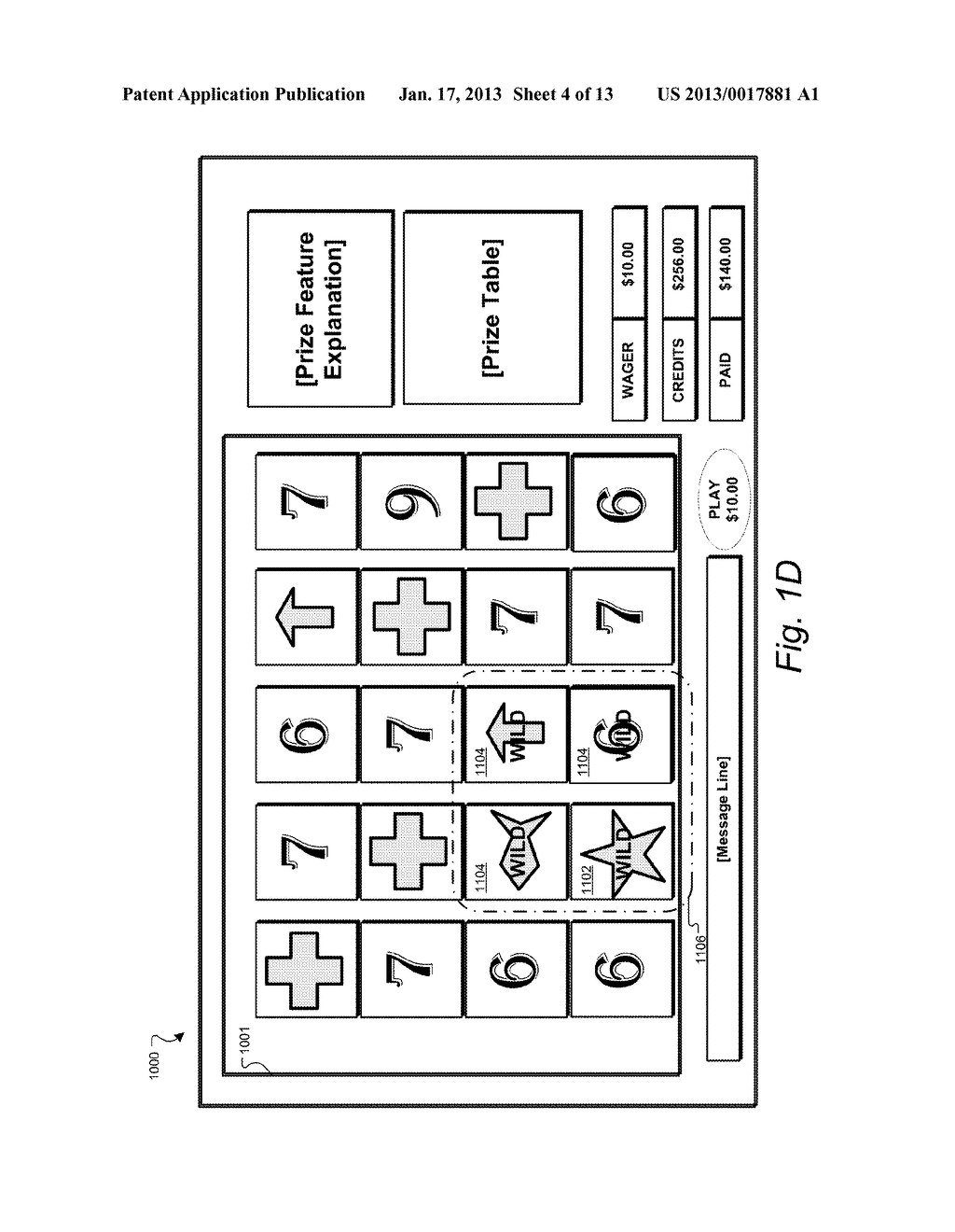 SLOT MACHINE GAME WITH ENHANCED WILD SYMBOL FEATURESAANM Watkins; Brian AlexanderAACI AustinAAST TXAACO USAAGP Watkins; Brian Alexander Austin TX US - diagram, schematic, and image 05