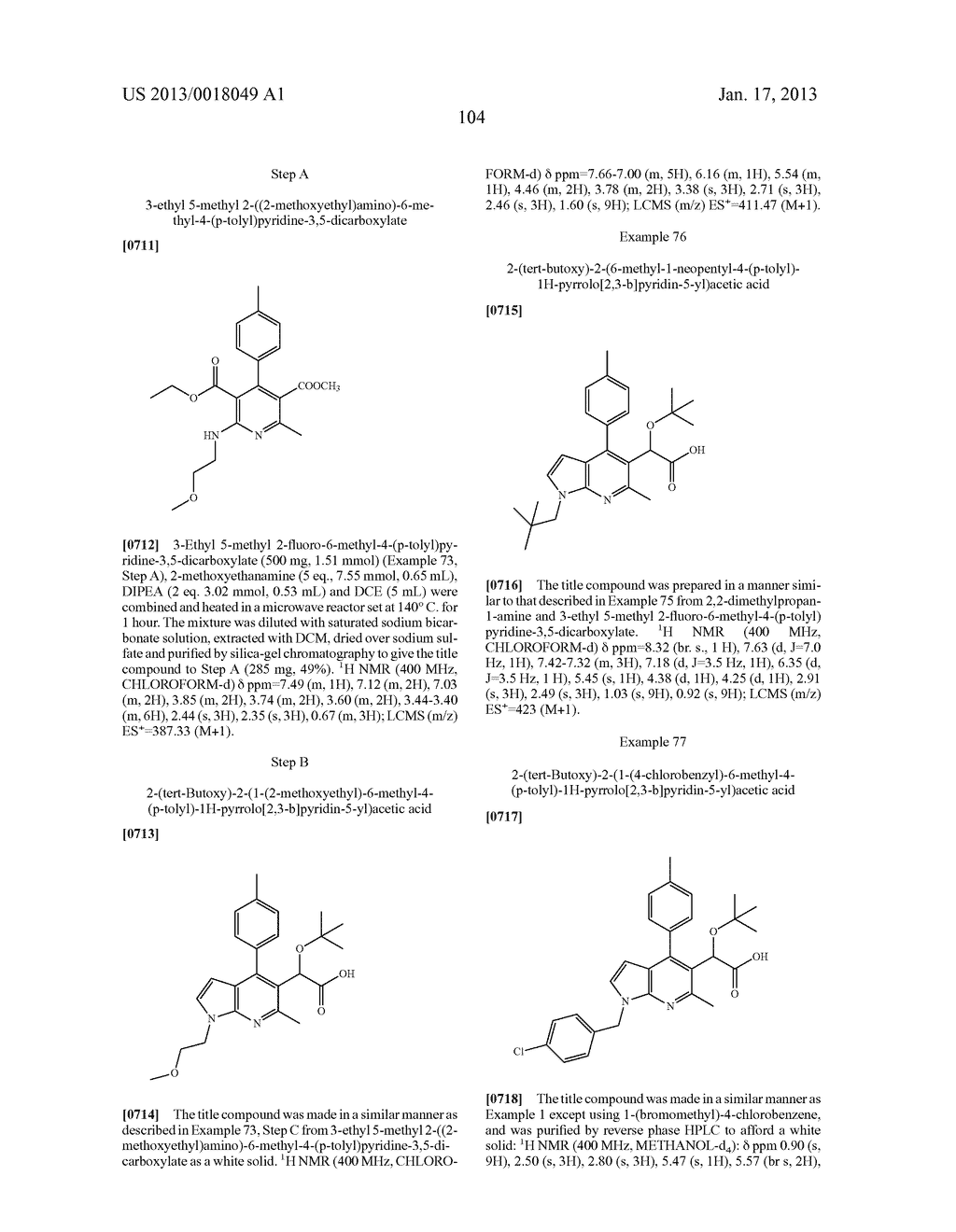 Azaindole Compounds and Methods for Treating HIV - diagram, schematic, and image 105