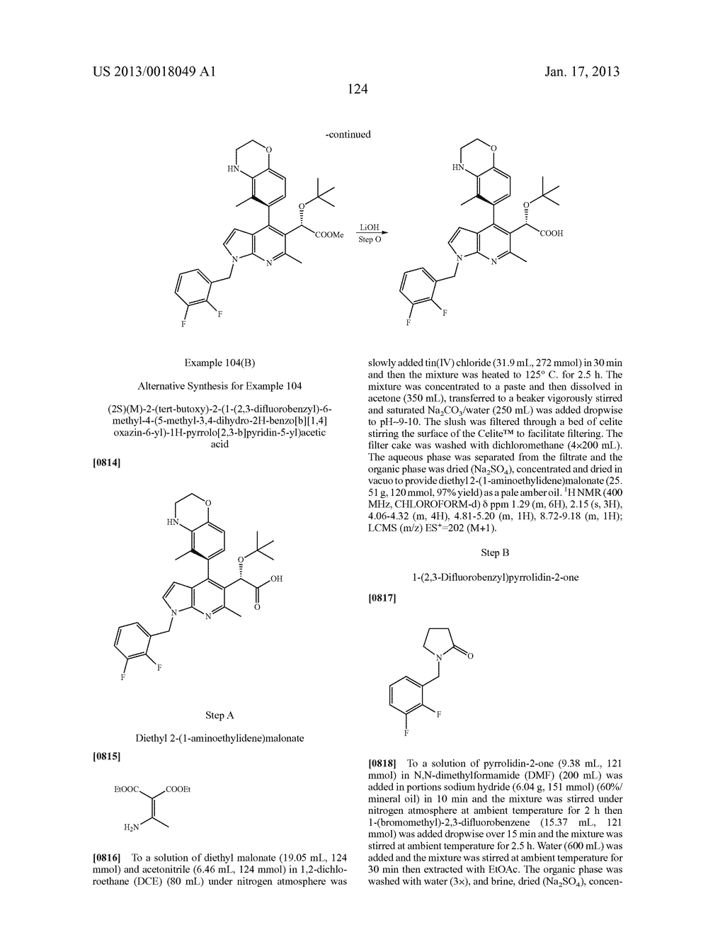 Azaindole Compounds and Methods for Treating HIV - diagram, schematic, and image 125