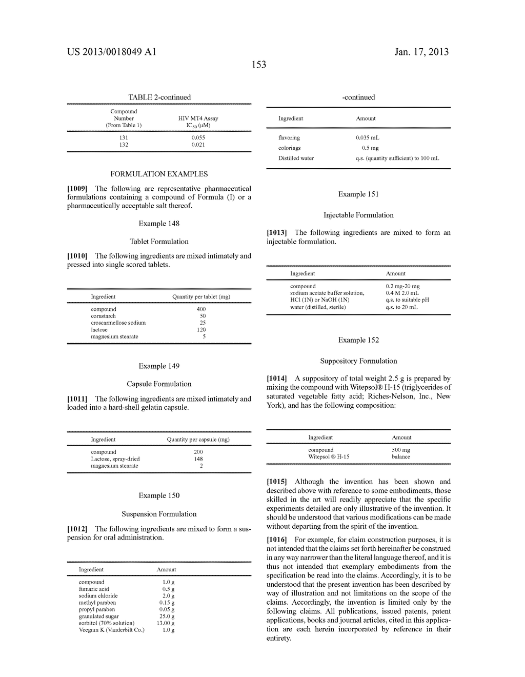 Azaindole Compounds and Methods for Treating HIV - diagram, schematic, and image 154