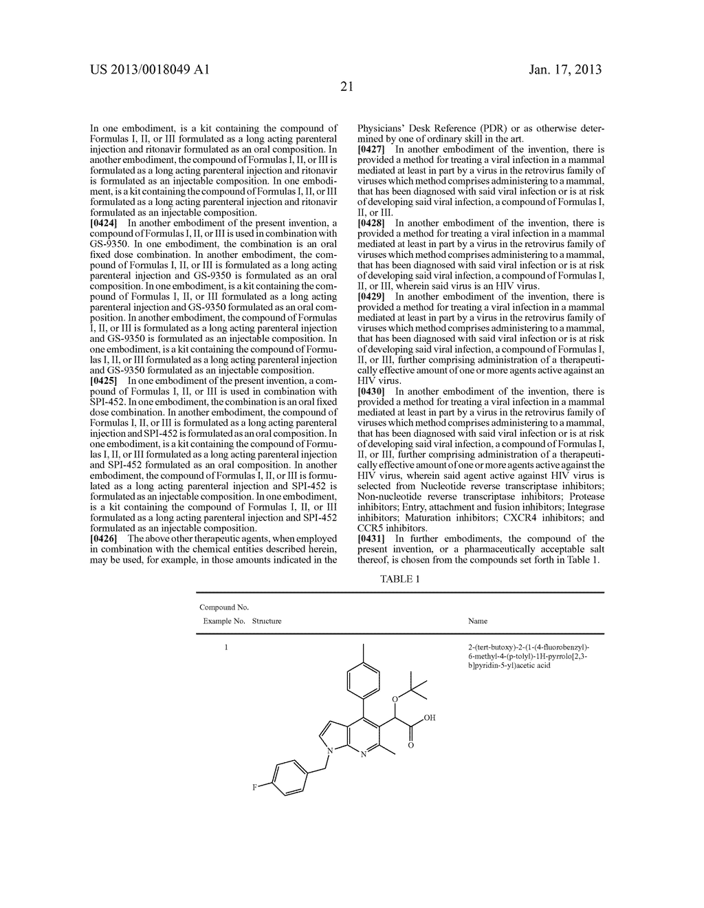 Azaindole Compounds and Methods for Treating HIV - diagram, schematic, and image 22