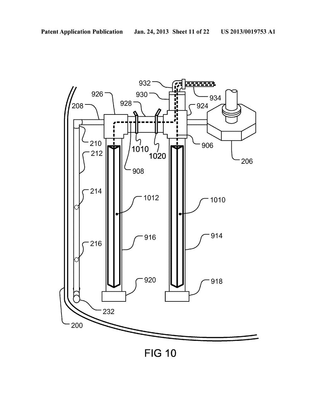 System and Method for Separation of Captured Gases from Exhaust - diagram, schematic, and image 12