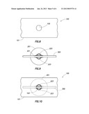 DEVICE FOR PERFORATING A MATERIAL COMPRISING A TAIL-LOCKING CHARGE CASE diagram and image