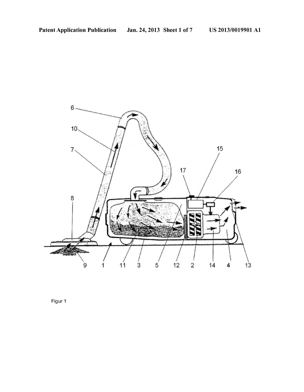 VACUUM CLEANER AND METHOD FOR OPERATING A VACUUM CLEANER - diagram, schematic, and image 02