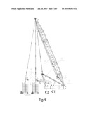 STEPLESS LUFFING MECHANISM FOR SUPER-LIFTING COUNTERWEIGHT OF CRAWLER     CRANE AND OPERATING METHOD THEREOF diagram and image