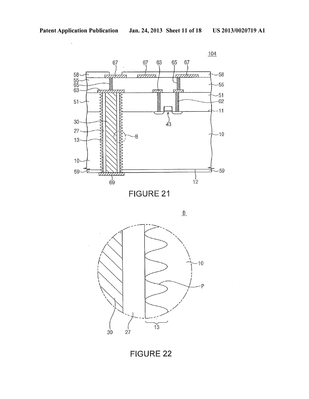 MICROELECTRONIC DEVICES INCLUDING THROUGH SILICON VIA STRUCTURES HAVING     POROUS LAYERS - diagram, schematic, and image 12