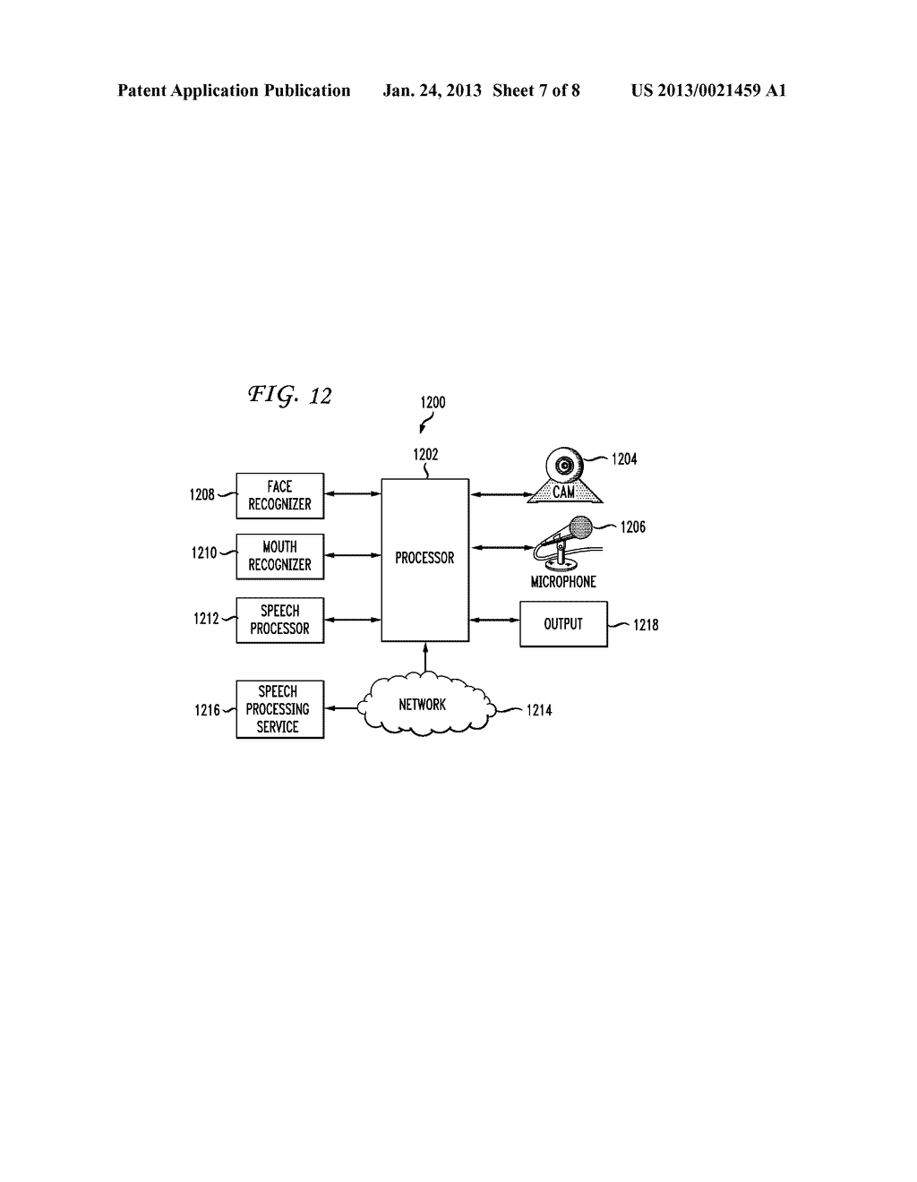 SYSTEM AND METHOD FOR ENHANCING SPEECH ACTIVITY DETECTION USING FACIAL     FEATURE DETECTION - diagram, schematic, and image 08