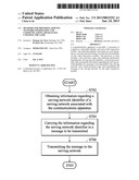 METHODS FOR PROVIDING SERVING NETWORK INFORMATION AND COMMUNICATIONS     APPARATUSES UTILIZING THE SAME diagram and image