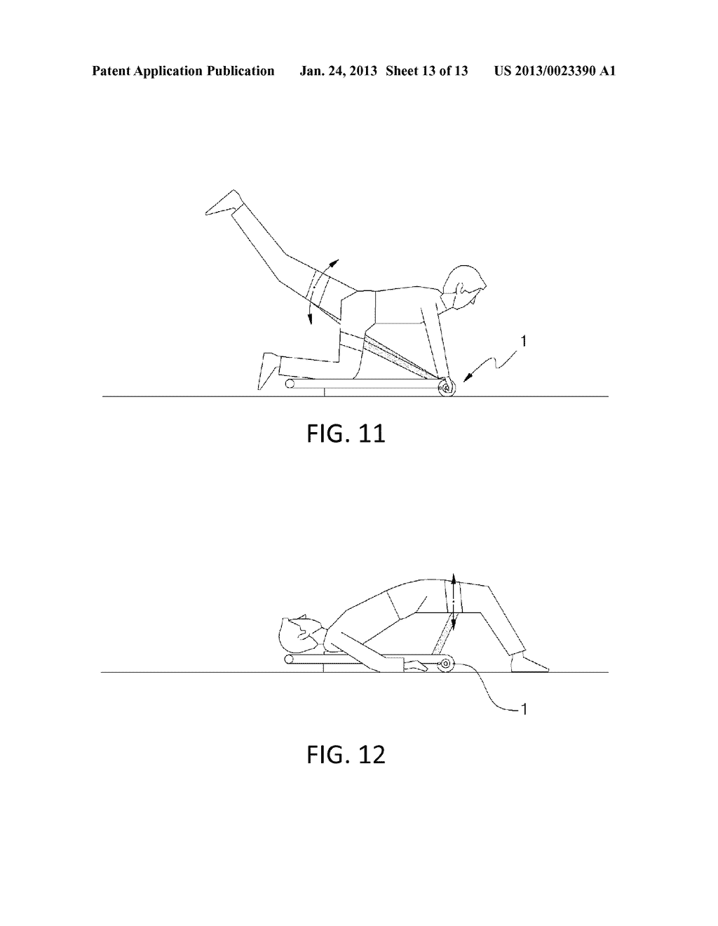 EXERCISE APPARATUS ENABLING A HIP-UP EXERCISE TO BE PERFORMED - diagram, schematic, and image 14