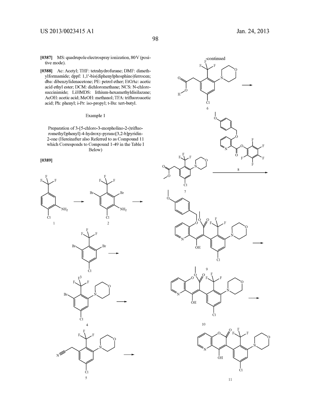 Substituted Pyridines Having Herbicidal Action - diagram, schematic, and image 99