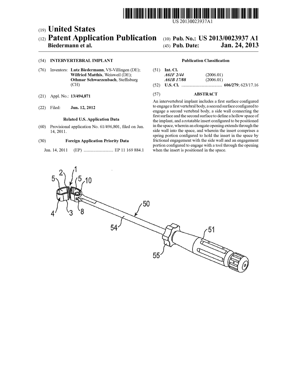 INTERVERTEBRAL IMPLANT - diagram, schematic, and image 01