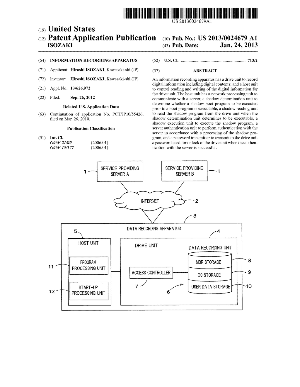 INFORMATION RECORDING APPARATUS - diagram, schematic, and image 01