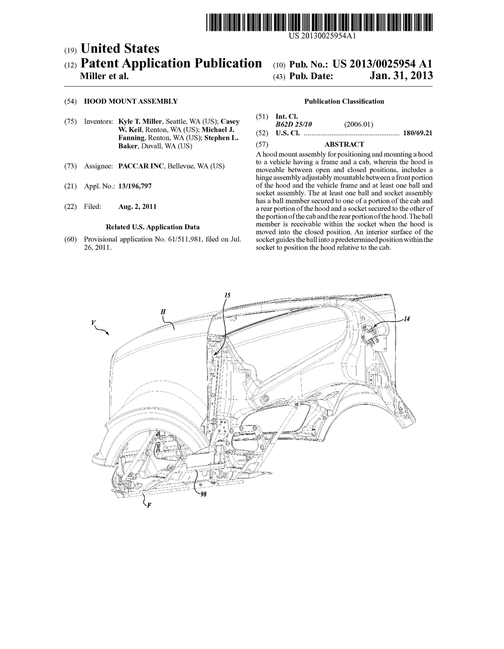 HOOD MOUNT ASSEMBLY - diagram, schematic, and image 01