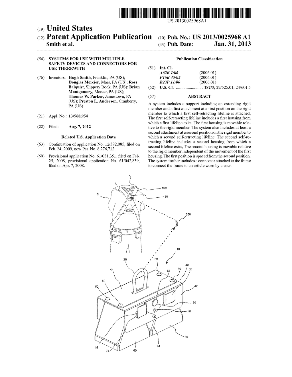 Systems for Use with Multiple Safety Devices and Connectors for Use     Therewith - diagram, schematic, and image 01