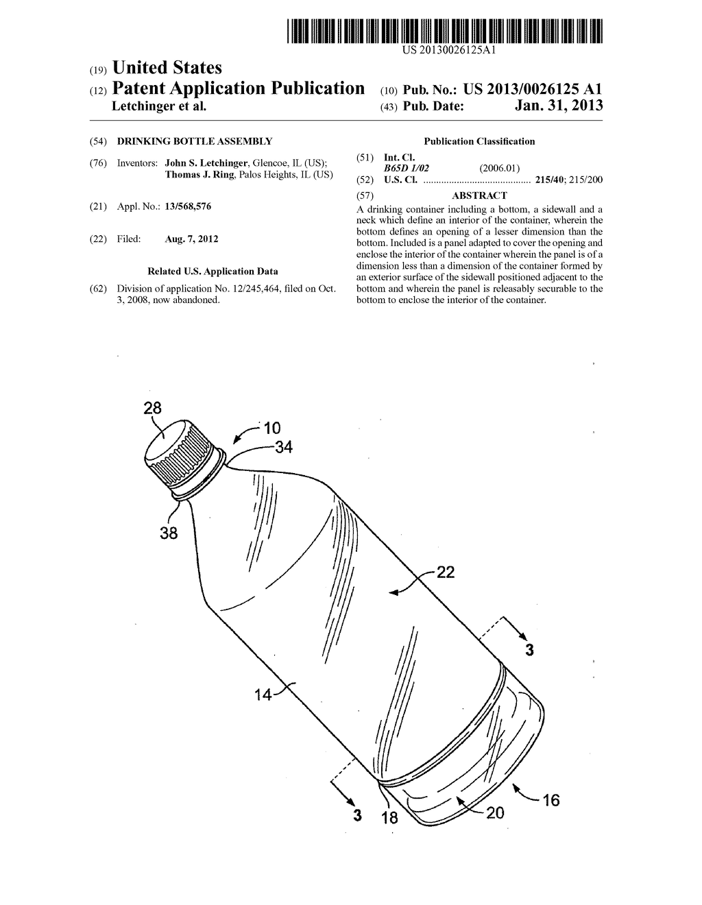 DRINKING BOTTLE ASSEMBLY - diagram, schematic, and image 01
