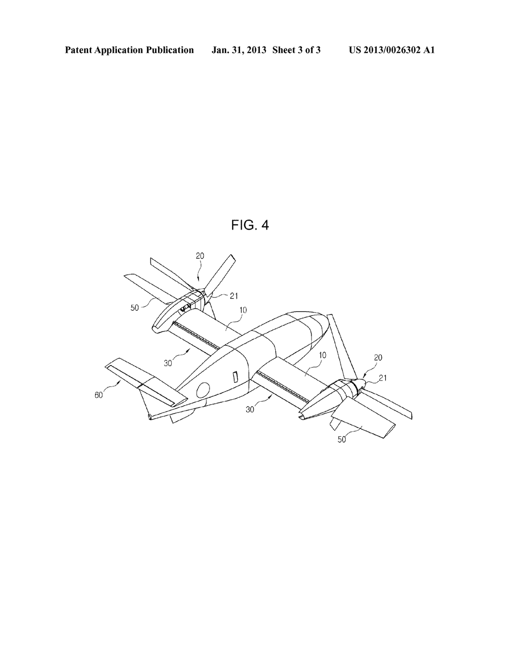 HIGH PERFORMANCE TILT ROTOR AIRCRAFT IN WHICH NACELLE TILT ANGLE AND     FLAPERON ANGLE MECHANICALLY INTERWORK WITH EACH OTHER - diagram, schematic, and image 04