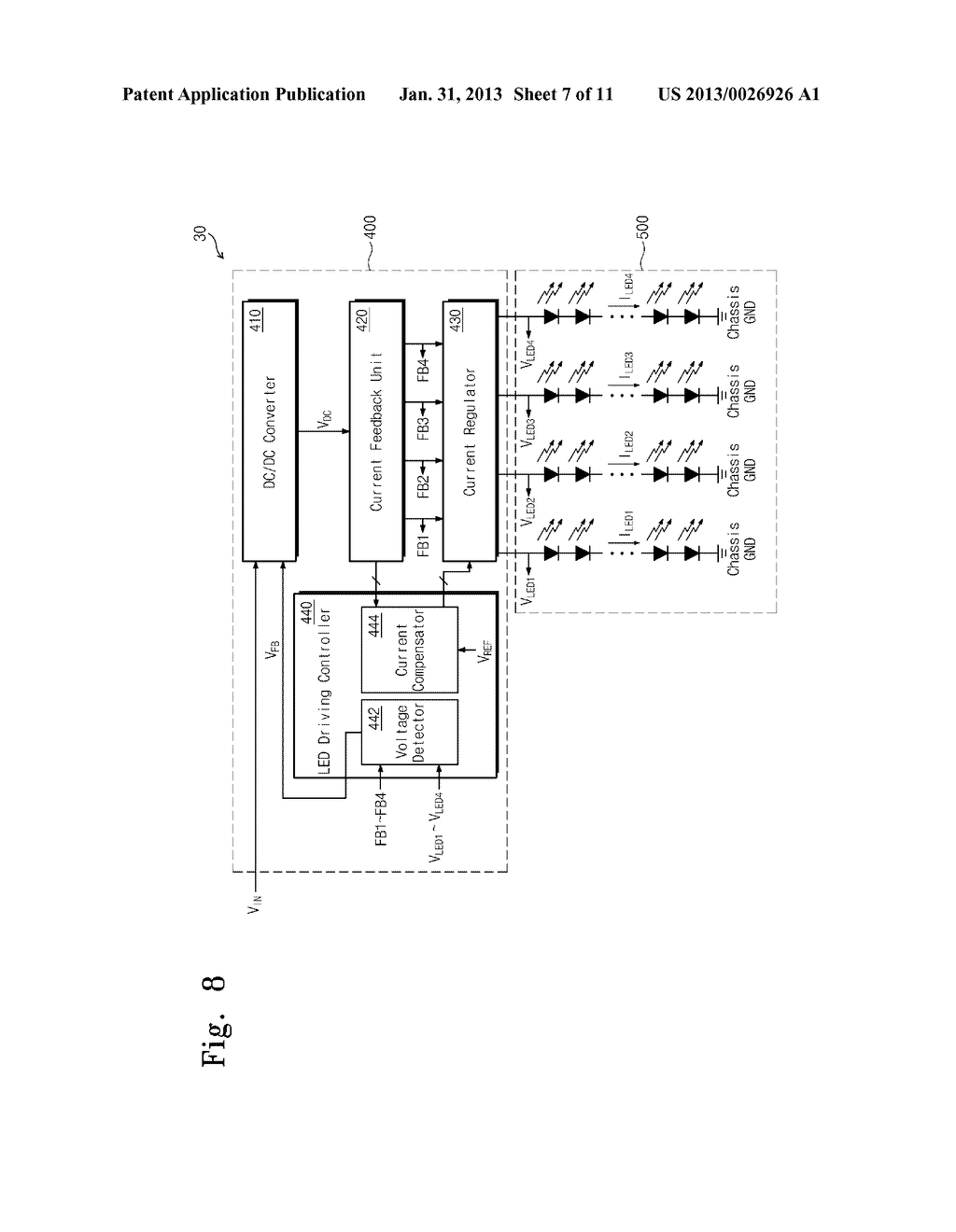 BACKLIGHT UNITS AND CURRENT CONTROL METHODS THEREOF - diagram, schematic, and image 08