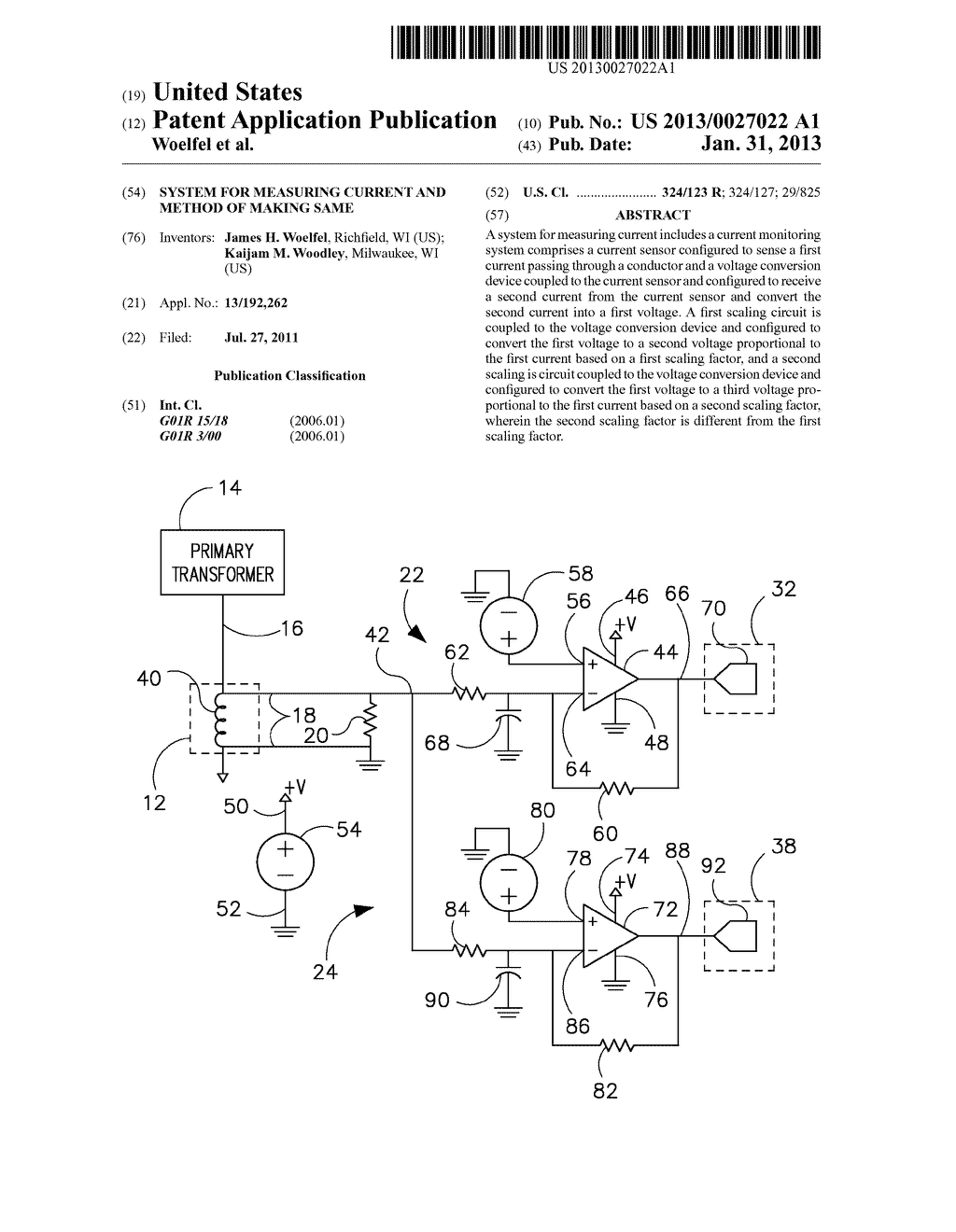 SYSTEM FOR MEASURING CURRENT AND METHOD OF MAKING SAME - diagram, schematic, and image 01