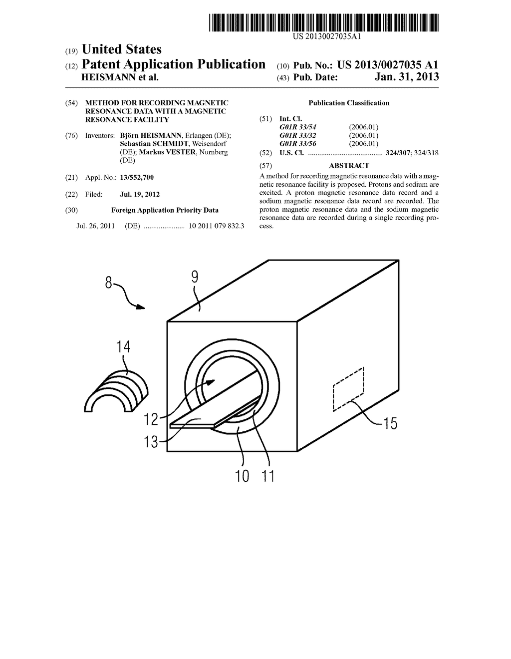 METHOD FOR RECORDING MAGNETIC RESONANCE DATA WITH A MAGNETIC RESONANCE     FACILITY - diagram, schematic, and image 01