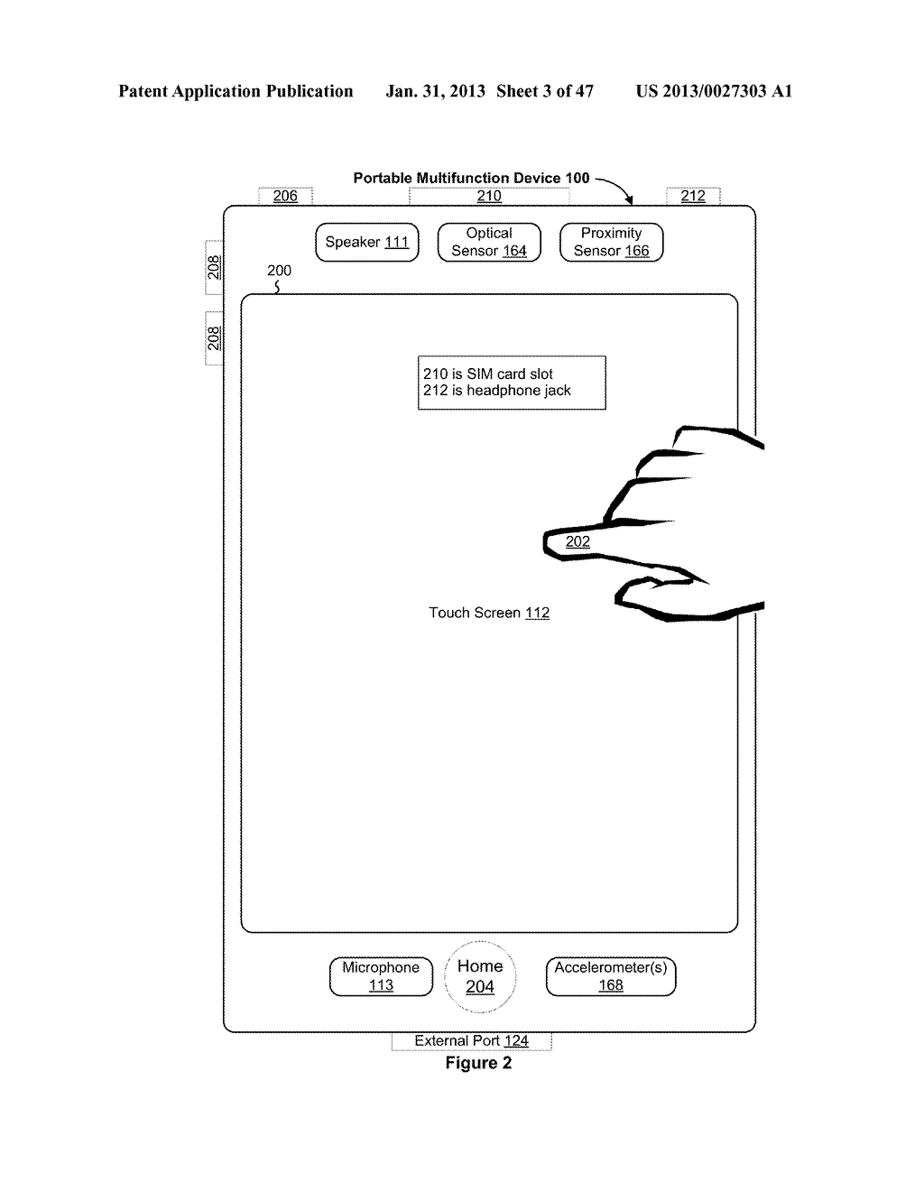 Touch Screen Device, Method, and Graphical User Interface for Moving     On-Screen Objects Without Using a Cursor - diagram, schematic, and image 04