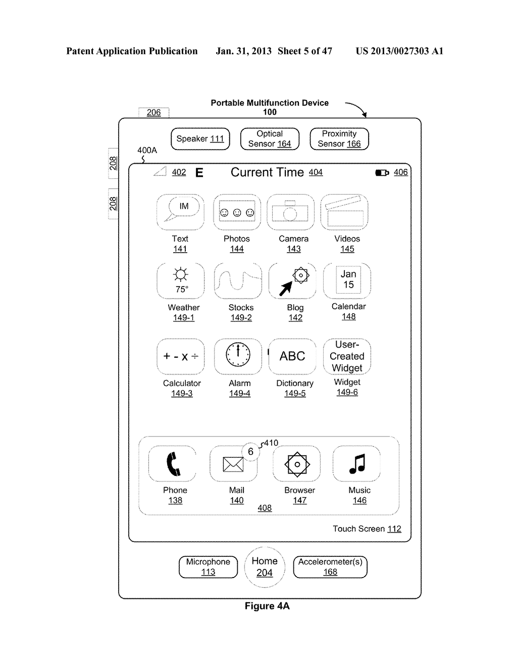 Touch Screen Device, Method, and Graphical User Interface for Moving     On-Screen Objects Without Using a Cursor - diagram, schematic, and image 06