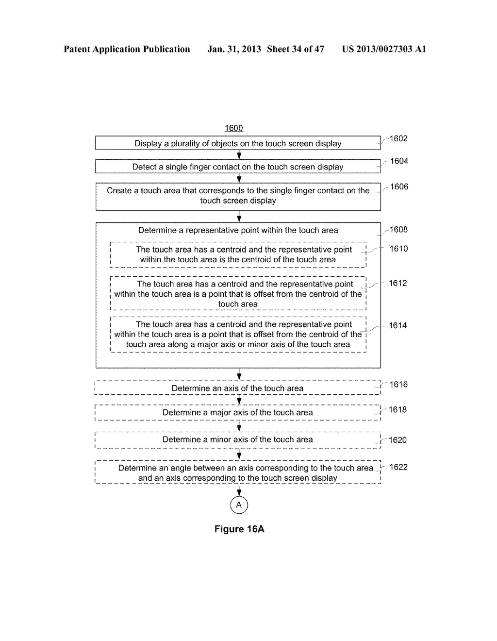Touch Screen Device, Method, and Graphical User Interface for Moving     On-Screen Objects Without Using a Cursor - diagram, schematic, and image 35