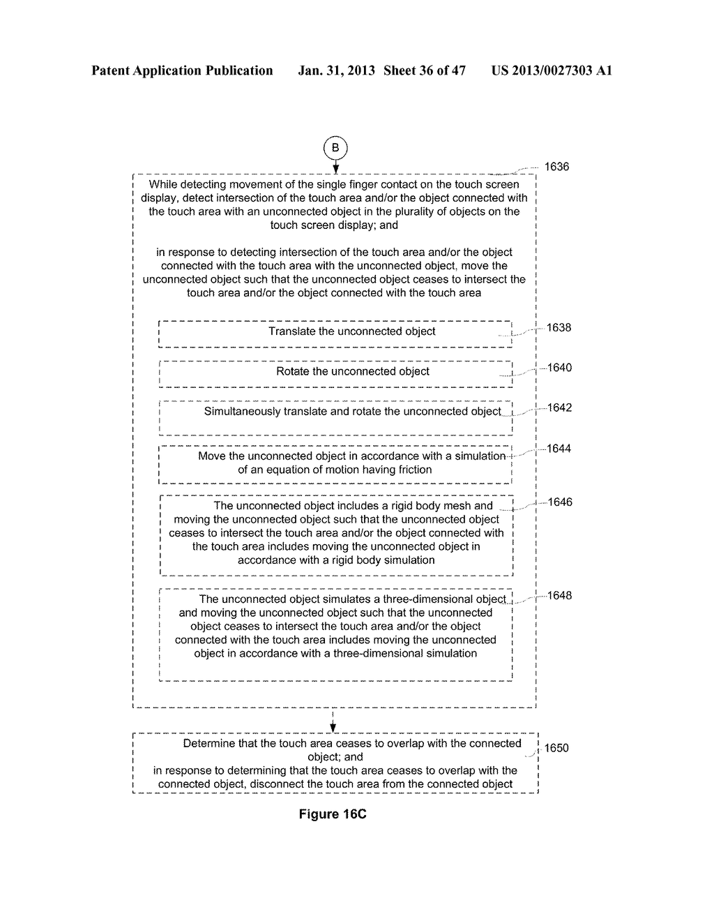 Touch Screen Device, Method, and Graphical User Interface for Moving     On-Screen Objects Without Using a Cursor - diagram, schematic, and image 37