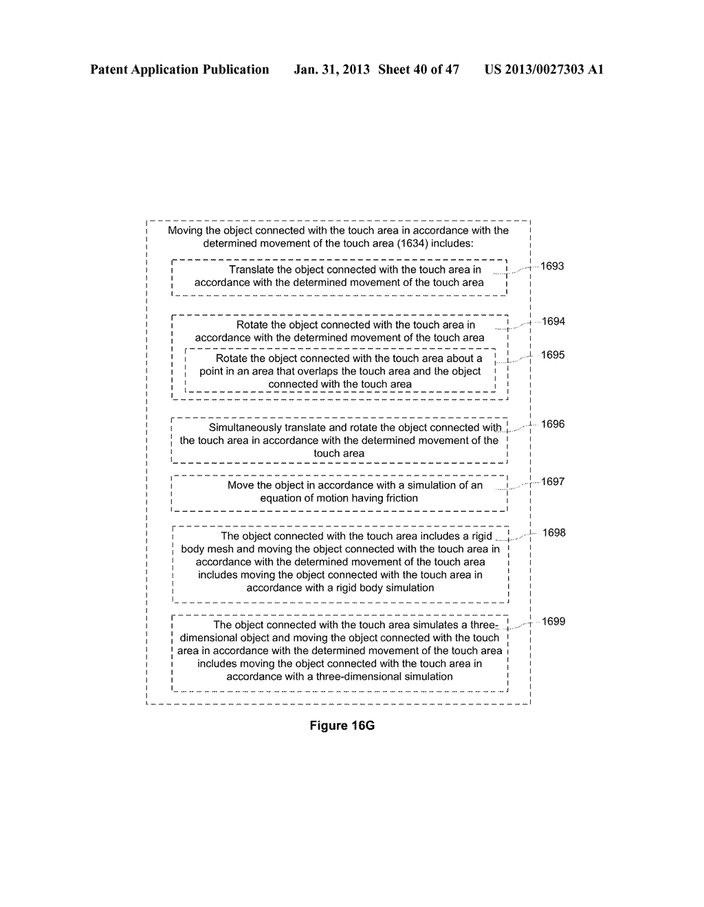 Touch Screen Device, Method, and Graphical User Interface for Moving     On-Screen Objects Without Using a Cursor - diagram, schematic, and image 41