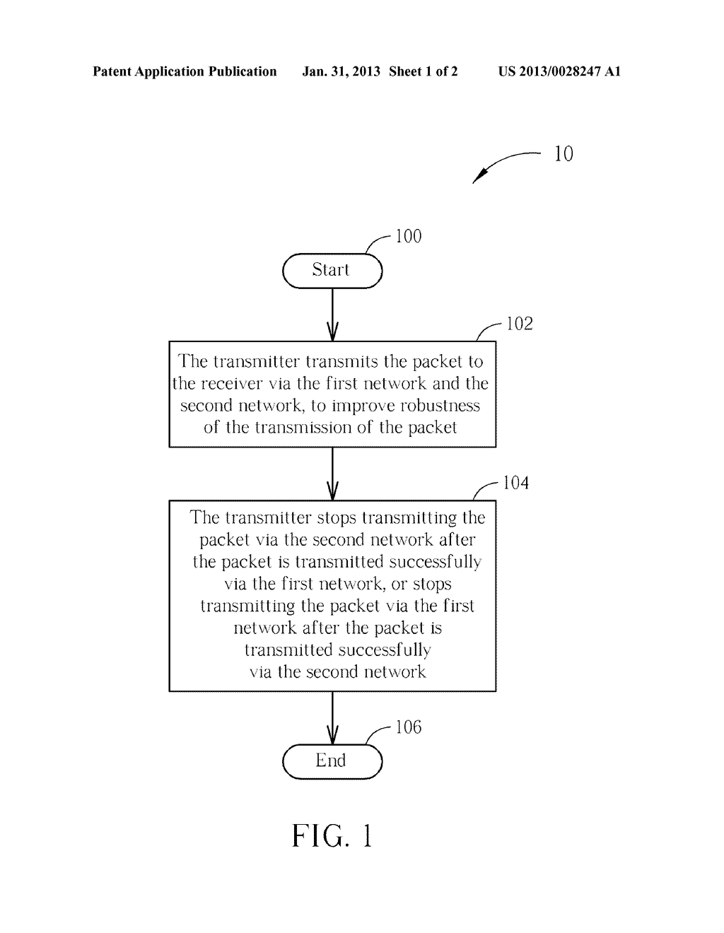 Method for Transmitting a Packet via Heterogeneous Networks - diagram, schematic, and image 02