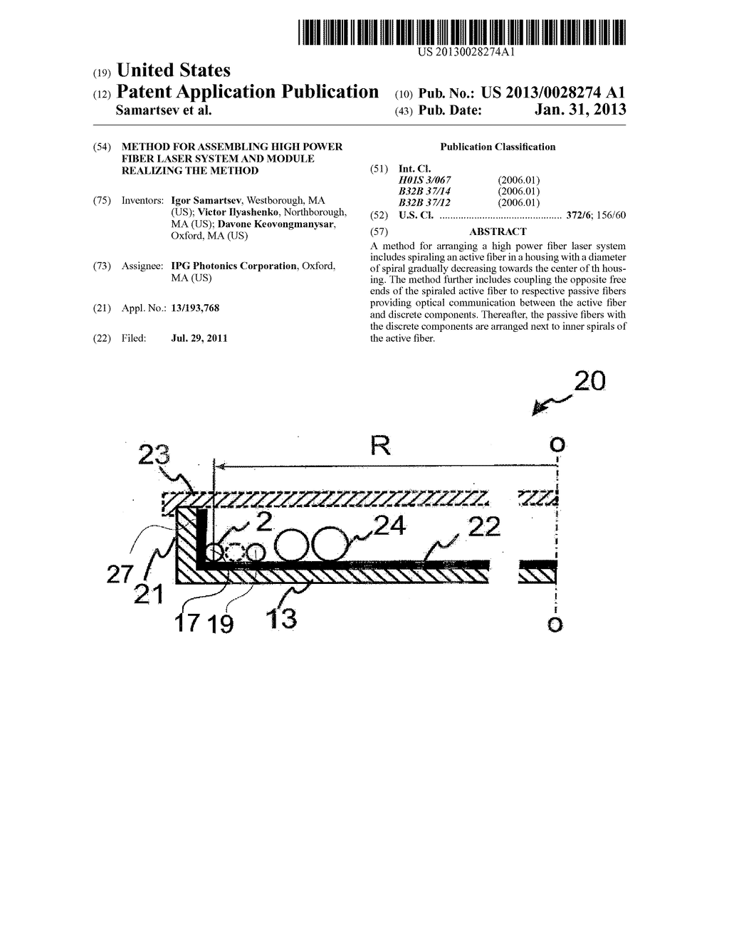 Method for Assembling High Power Fiber Laser System and Module Realizing     the Method - diagram, schematic, and image 01