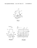 TURBINE ENGINE TURBINE BLADE MADE OF A CERAMIC-MATRIX COMPOSITE WITH     RECESSES MADE BY MACHINING diagram and image