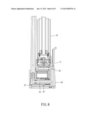 PORTABLE AIR PUMP WITH A HIDDEN PRESSURE GAUGE diagram and image