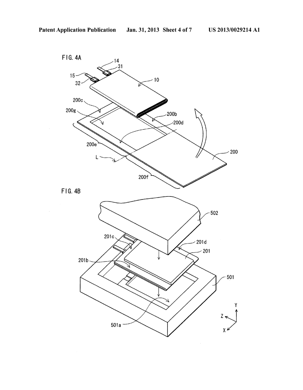 LAMINATE-CASED BATTERY WITH TABS PARTIALLY EXTENDING OUTWARDLY ACROSS     SEALED PORTION OF LAMINATE CASE - diagram, schematic, and image 05