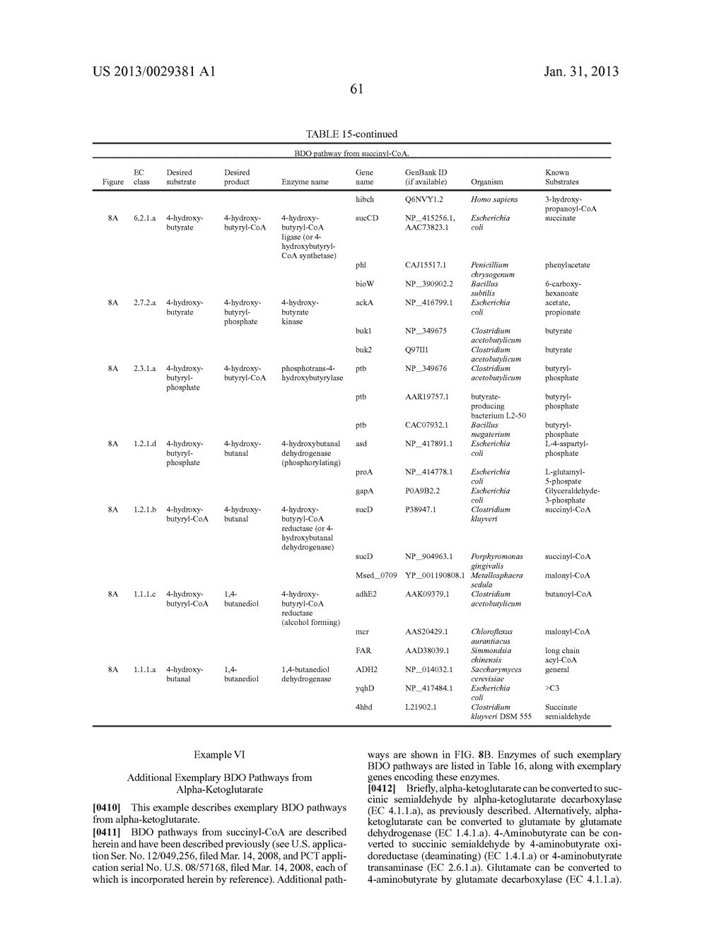 MICROORGANISMS FOR THE PRODUCTION OF 1,4-BUTANEDIOL, 4-HYDROXYBUTANAL,     4-HYDROXYBUTYRYL-COA, PUTRESCINE AND RELATED COMPOUNDS, AND METHODS     RELATED THERETO - diagram, schematic, and image 136