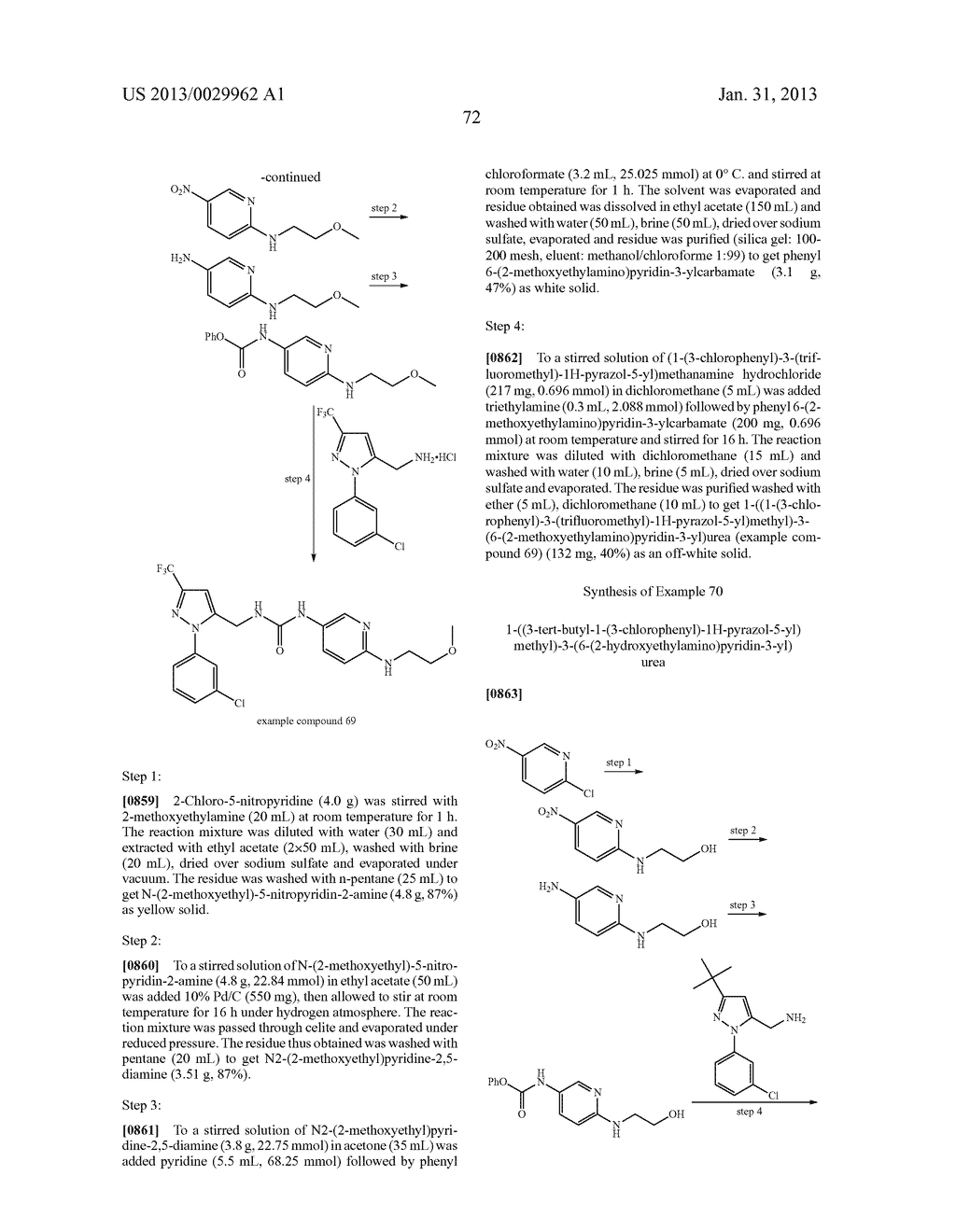 Substituted Heteroaromatic Pyrazole-Containing Carboxamide and Urea     Compounds as Vanilloid Receptor Ligands - diagram, schematic, and image 73