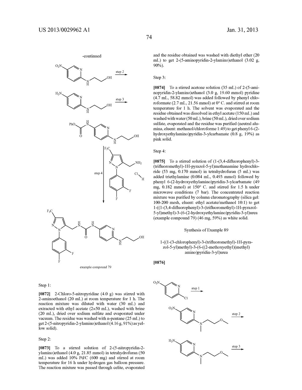 Substituted Heteroaromatic Pyrazole-Containing Carboxamide and Urea     Compounds as Vanilloid Receptor Ligands - diagram, schematic, and image 75