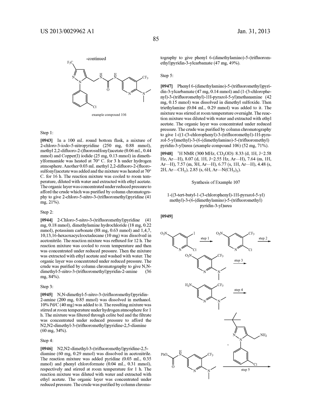 Substituted Heteroaromatic Pyrazole-Containing Carboxamide and Urea     Compounds as Vanilloid Receptor Ligands - diagram, schematic, and image 86