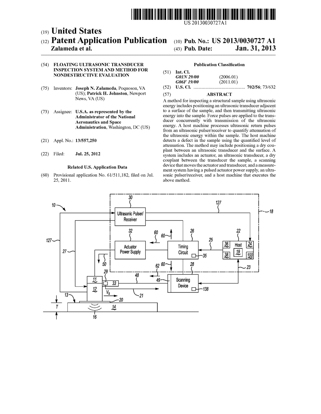 Floating Ultrasonic Transducer Inspection System and Method for     Nondestructive Evaluation - diagram, schematic, and image 01