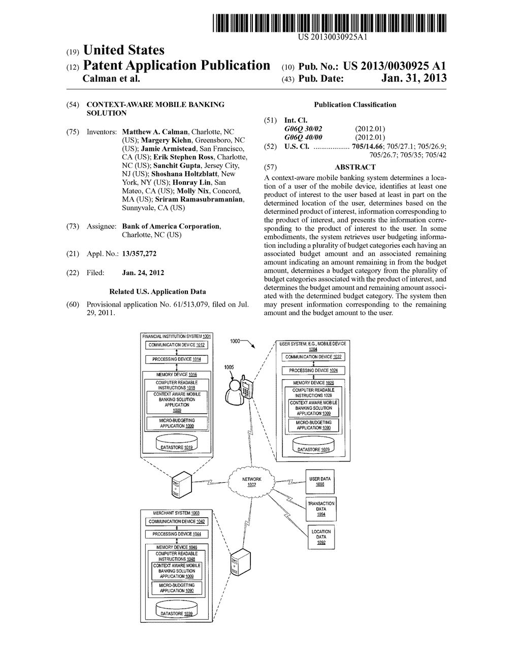 CONTEXT-AWARE MOBILE BANKING SOLUTION - diagram, schematic, and image 01