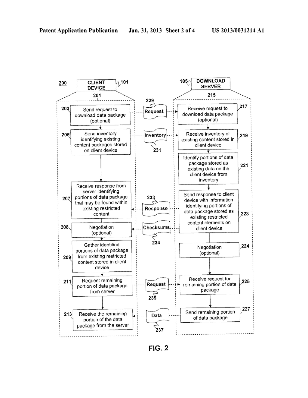 METHOD AND SYSTEM FOR EFFICIENT DOWNLOAD OF DATA PACKAGE - diagram, schematic, and image 03