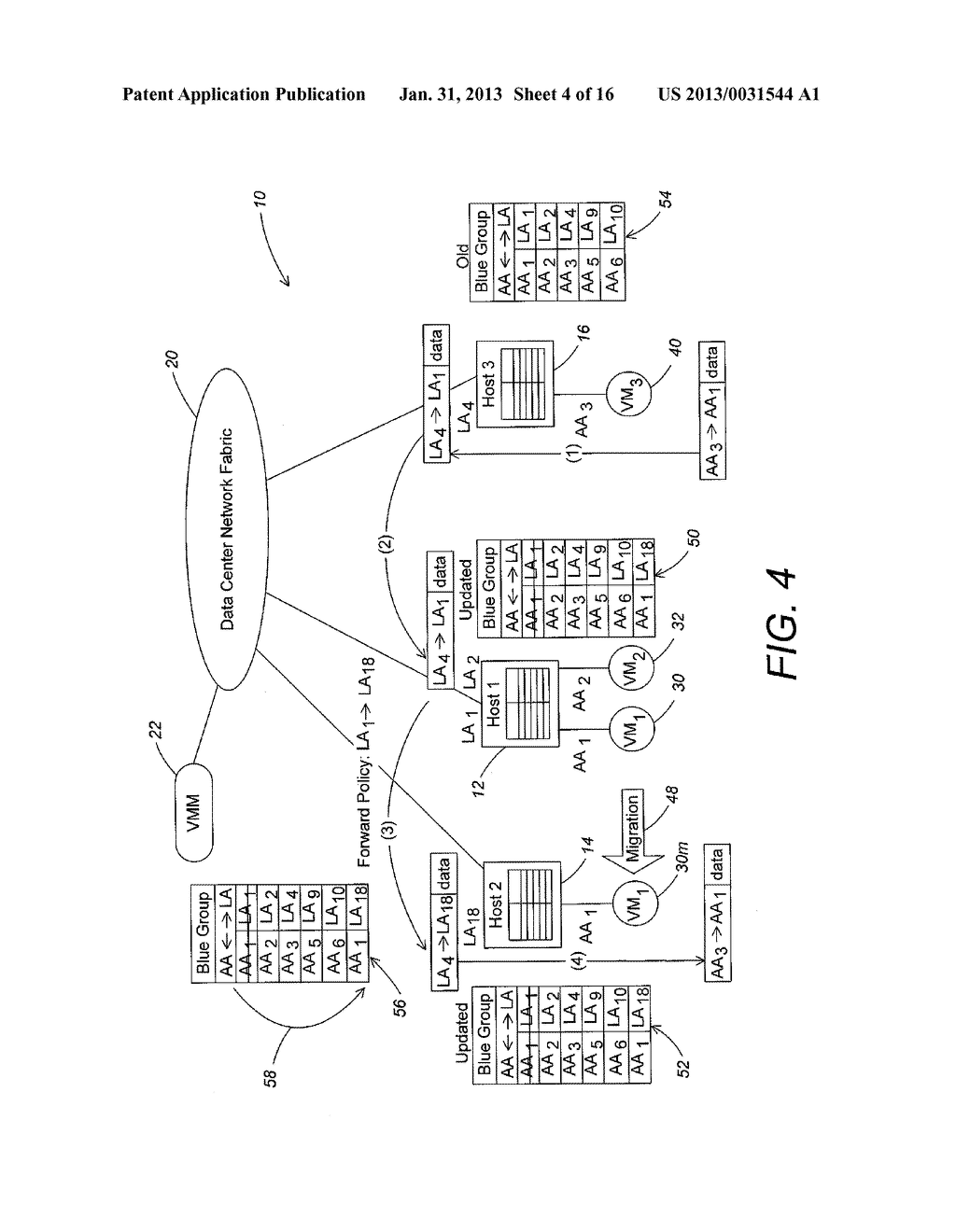 VIRTUAL MACHINE MIGRATION TO MINIMIZE PACKET LOSS IN VIRTUALIZED NETWORK - diagram, schematic, and image 05