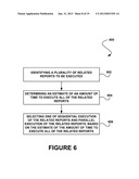 SYSTEM, METHOD AND COMPUTER PROGRAM PRODUCT FOR CONDITIONALLY EXECUTING     RELATED REPORTS IN PARALLEL BASED ON AN ESTIMATED EXECUTION TIME diagram and image