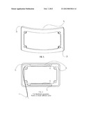 Curved Motorcycle License Plate Frame, Illuminated From Behind The Frame diagram and image