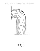 METHOD FOR RE-ESTABLISHING THE SYMMETRICAL TEMPERATURE PROFILE AT THE EXIT     FROM A BEND IN A FEEDER, AND FEEDER FOR IMPLEMENTING THE METHOD diagram and image